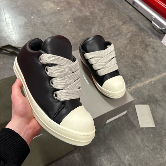 Rick Owens Hollywood Jumbo Laced Low “Black Milk”